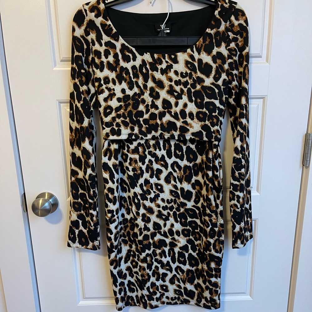Leopard Two Piece Crop Top Skirt Set